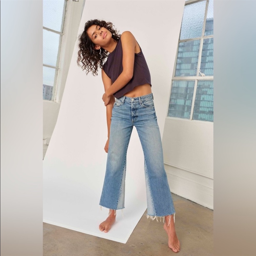 AMO DIY wide leg jean in Moonshine Sz 24